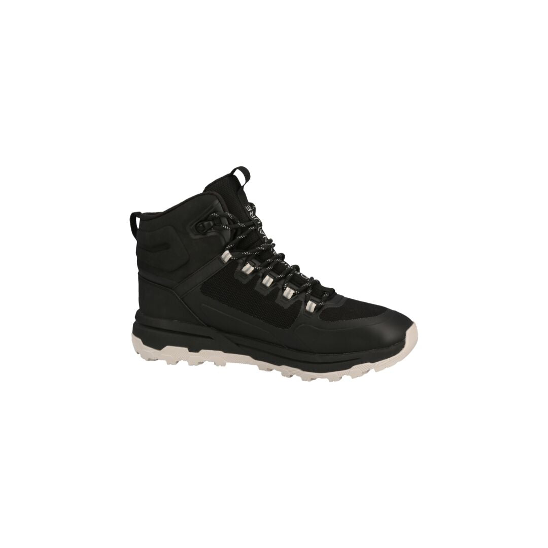 Halti Hiker Kuru DrymaxX Outdoor Schuhe Herren in Schwarz mit grauen Akzenten und wasserdichter DrymaxX®-Membran.