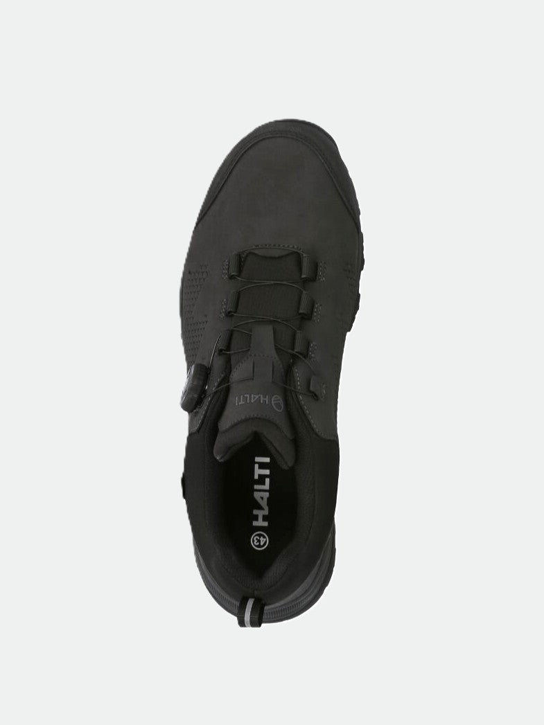 Draufsicht auf den Halti Buli Low 2 DX Freelock Outdoor-Schuh mit Freelock-Verschluss und Michelin Ice Control Sohle.