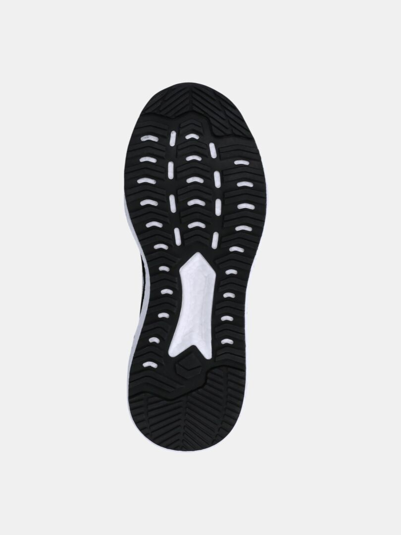 Halti Gale 2 BX Sneaker Damen, Sohle in Schwarz und Weiß, mit strukturiertem Profilmuster, von unten abgebildet.