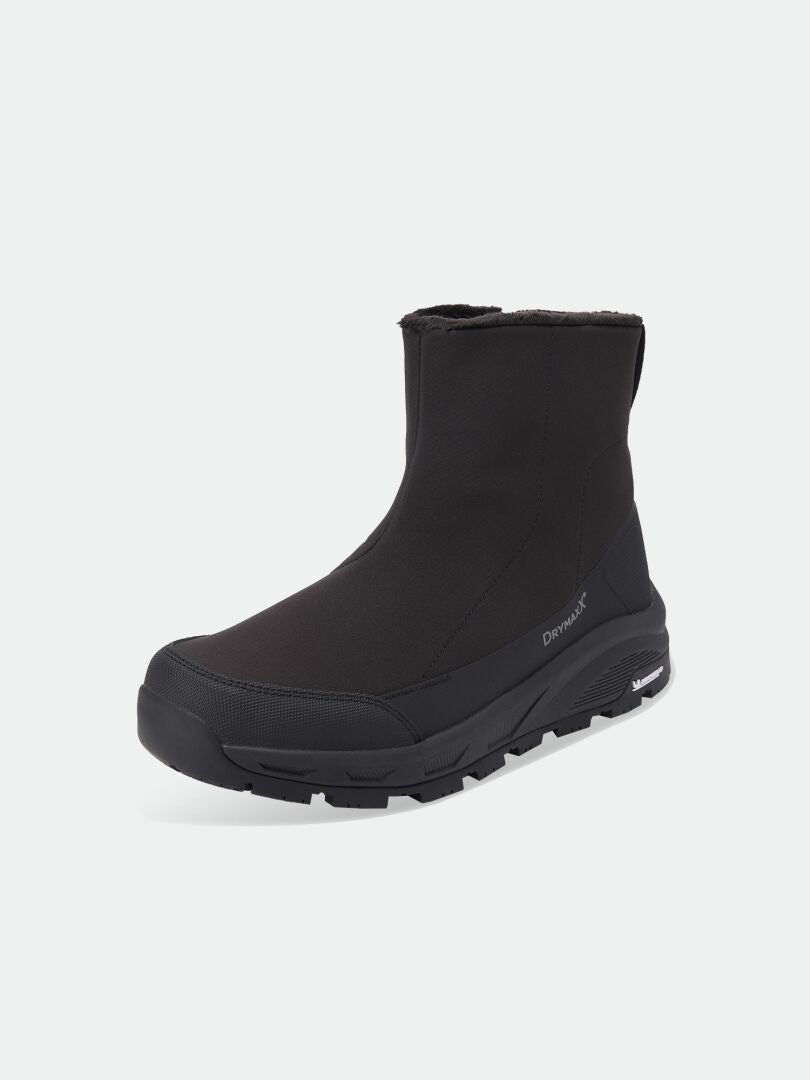 Kajuk Mid DX IC Winterstiefel: wasserdichte, schwarze Stiefel in Wadenhöhe mit einer Michelin Ice Grip-Sohle und Kunstfellfutter.