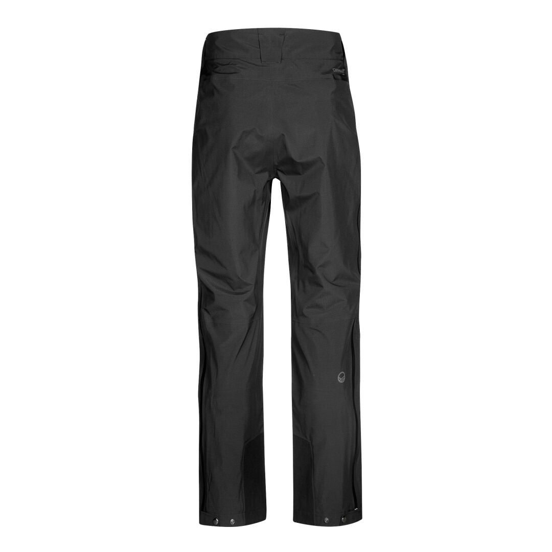 Halti Alpine 3L DX Skihose Herren, schwarz, von hinten gesehen mit geradem Bein und hohem Bund.