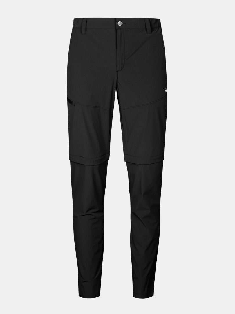 Halti Pallas Cool Stretch Zip-off Hosen Herren in schwarz auf einem schlichten weißen Hintergrund.