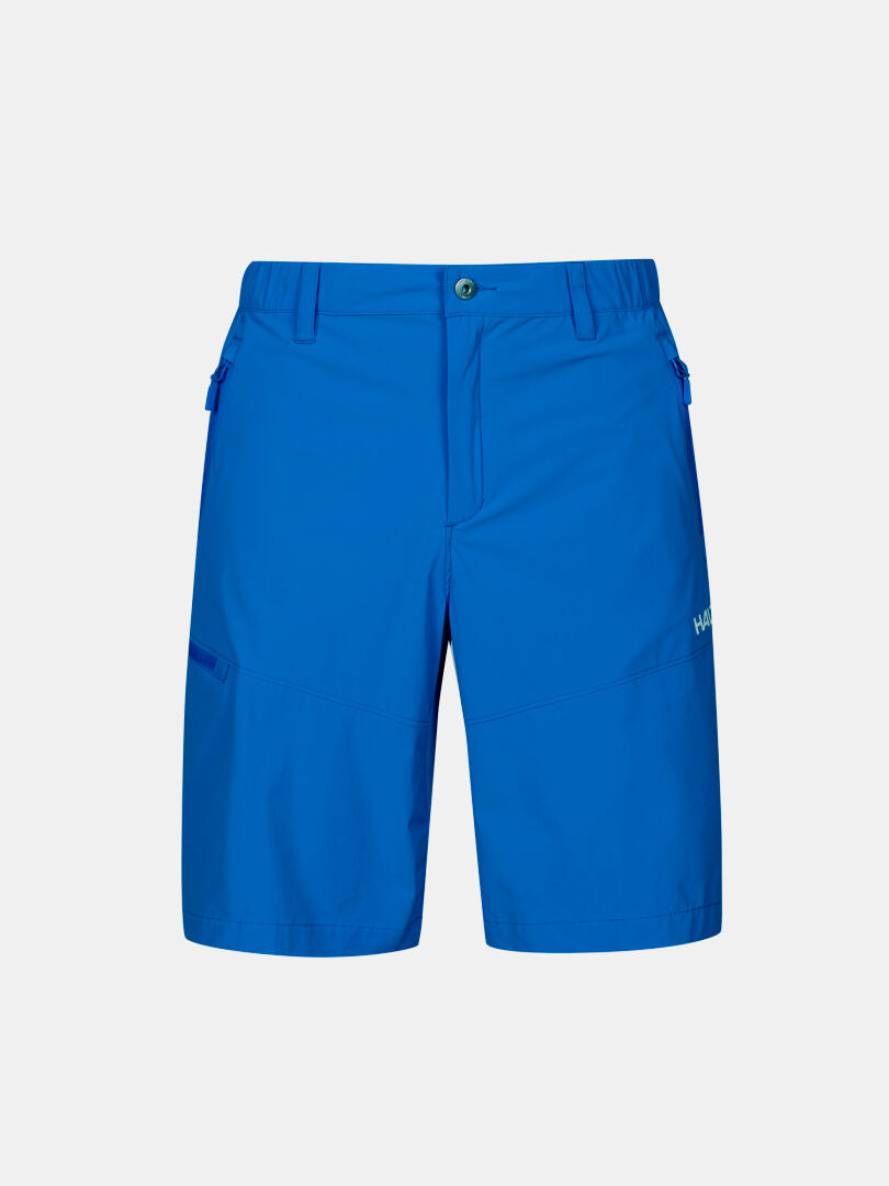Halti Pallas Cool X-stretch Shorts Herren in hellblau mit Gürtelschlaufen, Knopfverschluss, Seitentaschen & UPF 90+.