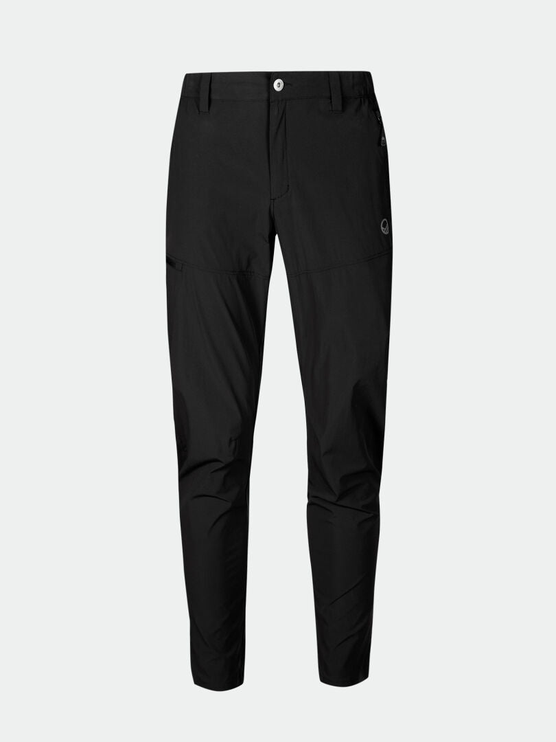 Halti Pallas Cool X-stretch Hosen Herren: schwarz, slim-fit mit UPF 90+, Gürtelschlaufen, Logo - perfekt für Outdoor-Aktivitäten.