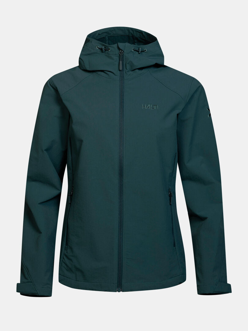 Halti Finholma X-Stretch-Jacke für Damen, winddicht, mit Reißverschluss vorne – perfekt für Outdoor-Aktivitäten.