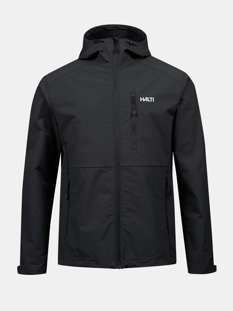 Die Halti Finholma X-Stretch Jacke Herren in schwarz hat 2 Seitentaschen, eine Brusttasche und ist ideal für den Einsatz im Freien.
