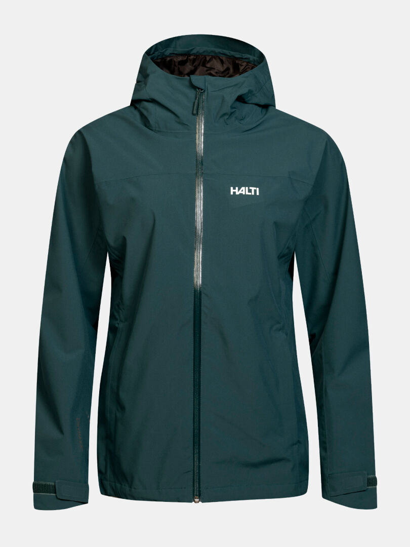 Halti Kaltimo DX Regenjacke für Damen, wasserdicht, mit Kapuze, Reißverschluss und verstellbaren Bündchen.
