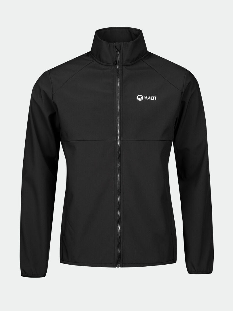 Die Halti Wedge Softshell Jacke Herren ist winddicht, recycelt, mit Stehkragen und langen Ärmeln.