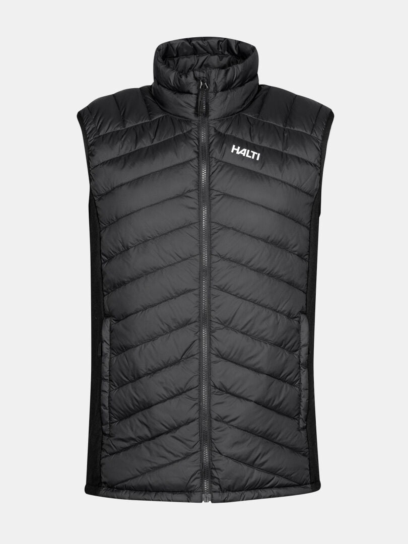 Halti Huippu Daunenweste Herren mit Pertex® Quantum Ripstop, Frontreißverschluss, Brustlogo - perfekt für Outdoor-Aktivitäten.