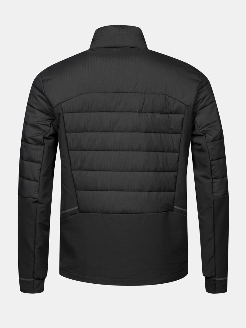 Halti Valimo Hybrid-Isolationsjacke für Herren, von hinten gesehen, mit horizontaler Steppung und Stehkragen.