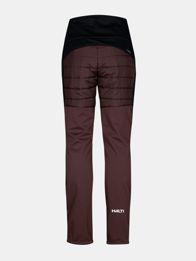 Halti Hanki 2 Hybrid Langlaufhose Damen in Braun/Schwarz mit Microtherm® Dynamic - perfekt für Winteraktivitäten.