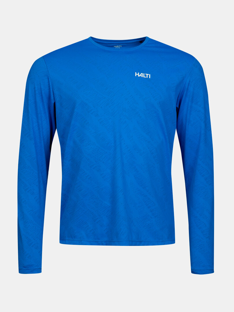 Oulanka Trainingsshirt Herren von Halti in hellblau, mit Feuchtigkeitsmanagement, abgebildet auf einem einfarbigen Hintergrund.