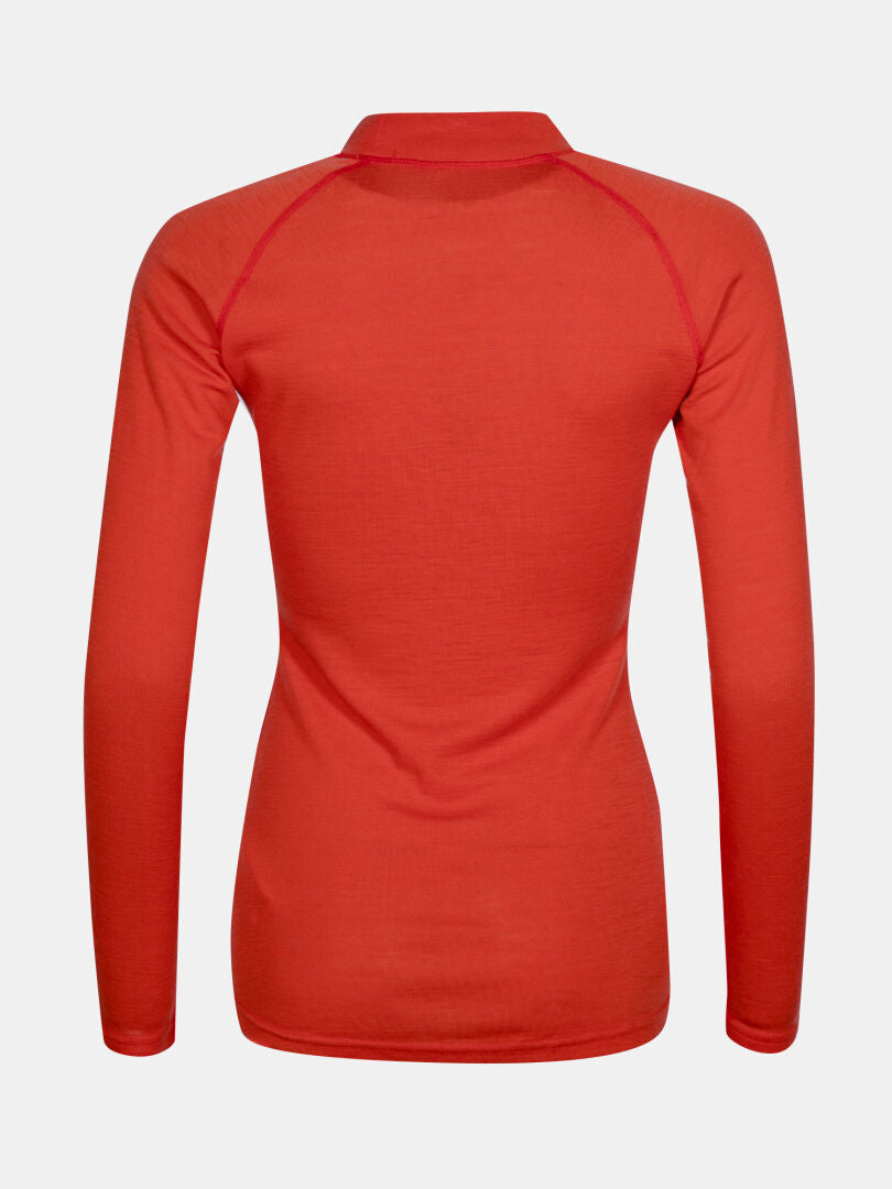 Das Halti Neva Merino Unterwäsche Set Damen wird als langärmlige, warme Basisschicht vor hellem Hintergrund gezeigt.