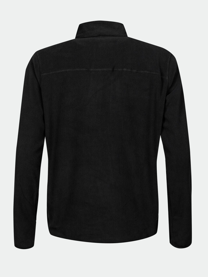 Ein schwarzes Ossia Fleece Hemd Damen von Halti, von hinten auf hellem Hintergrund gezeigt.