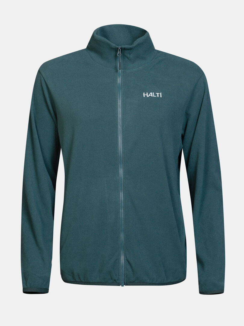 Rockmoon Fleecejacke Damen Plus von Halti: aus recyceltem Material, Farbe: Teal, Frontreißverschluss, Logo – ideal für Outdoor-Aktivitäten.