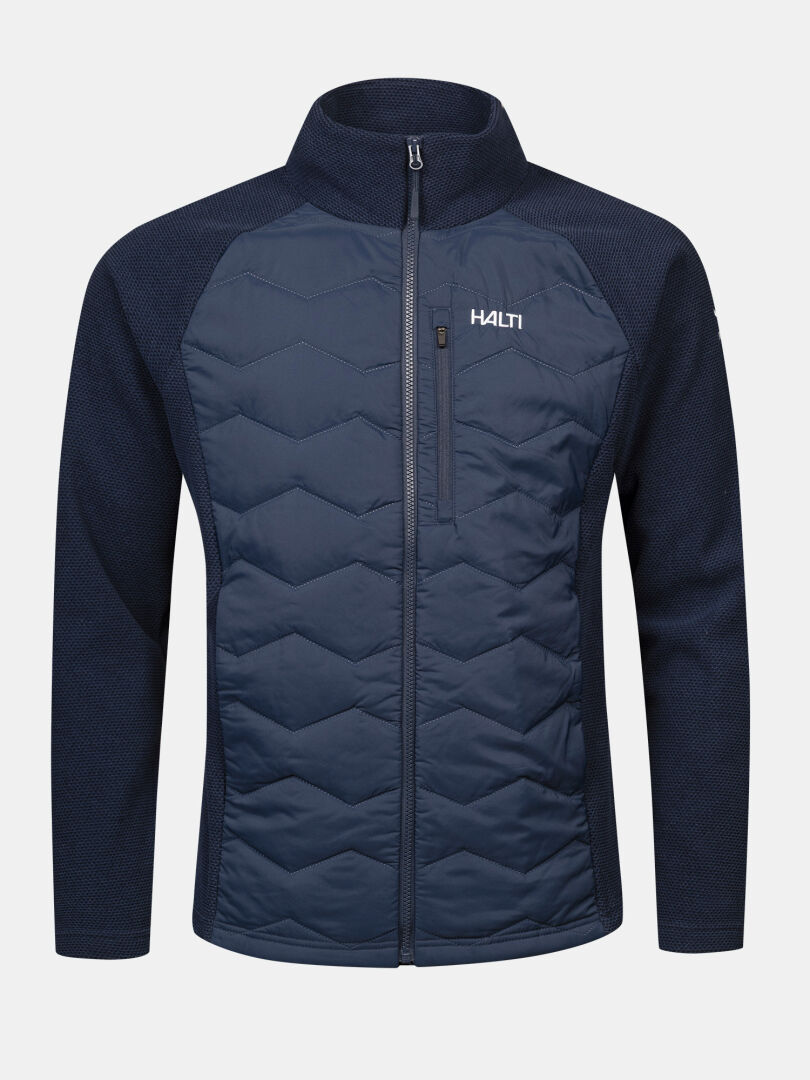 Suomis Hybrid Layer Jacke für Herren von Halti: gesteppte Vorderseite, strukturierte Ärmel, Brusttasche, Microtherm Dynamic Insulation.