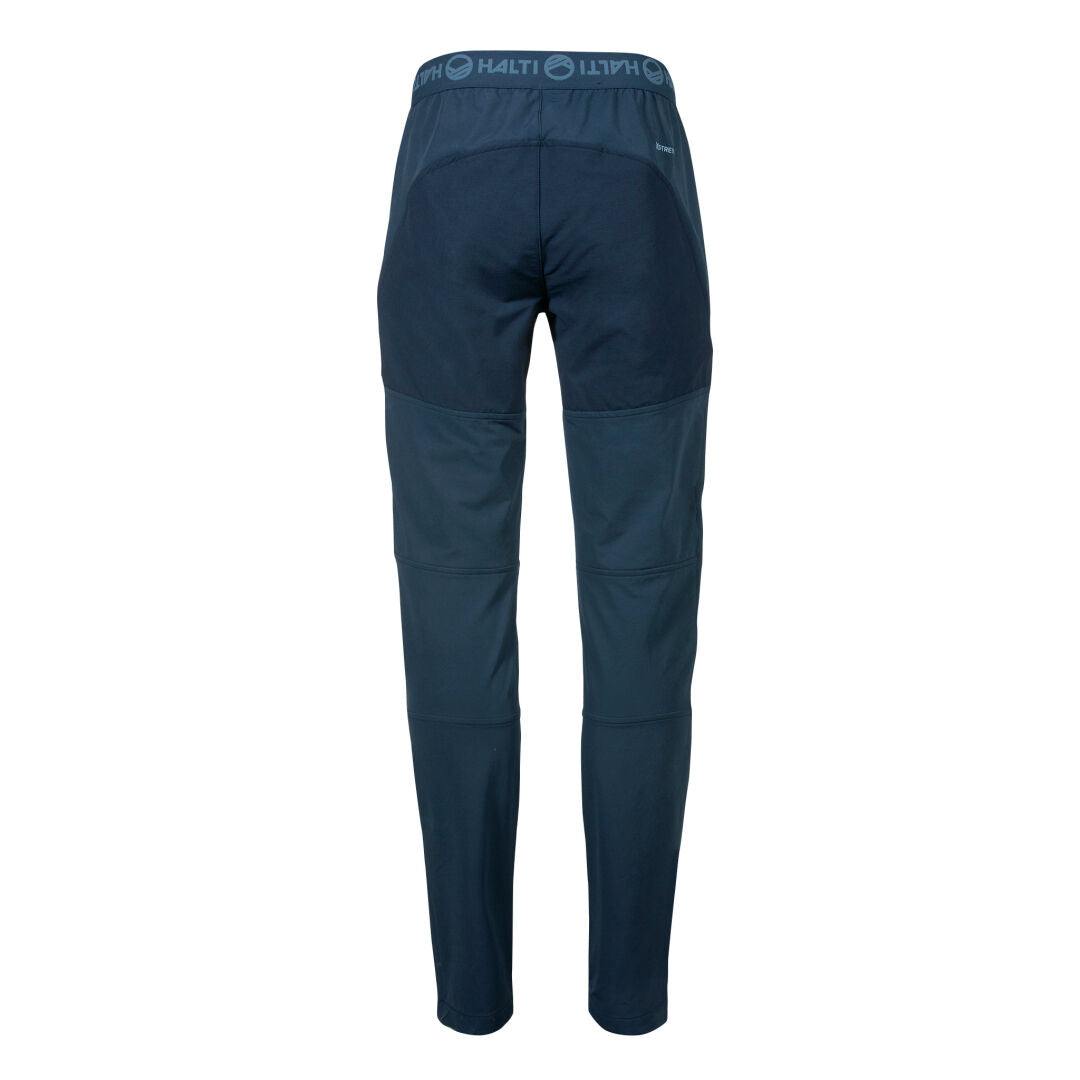 Die Halti Pallas II Damen Warm X-Stretch Hose in Dunkelblau mit verstärktem Gesäß und Knien ist perfekt für die kühlere Jahreszeit.