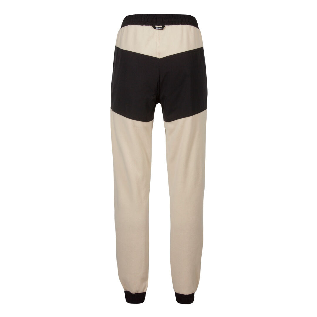 Halti Skugge Unisex-Fleecehose in Beige mit schwarzen Einsätzen – ideal für Athleisure-Looks.