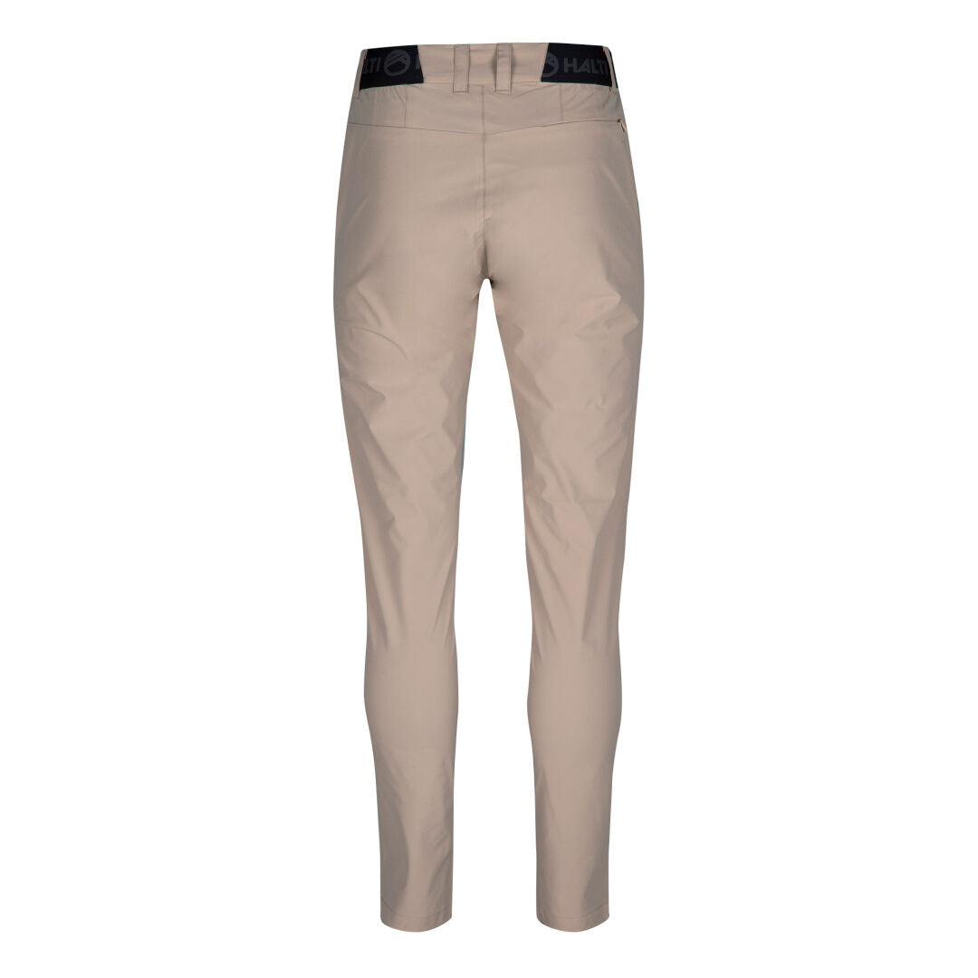 Halti Drive X-stretch Chinos Damen in beige, slim-fit mit schwarzem Markenbund, aus Stretchmaterial.