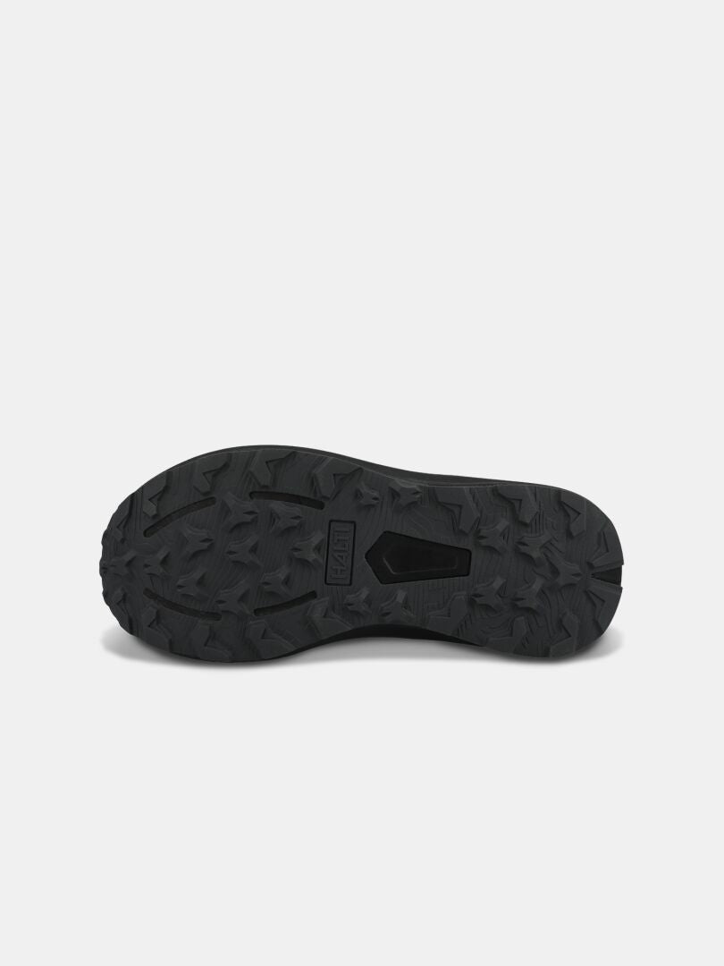 Halti Rapid 2 Sneaker Damen Laufsohle, schwarz mit griffigem Profil, abgebildet auf einem schlichten weißen Hintergrund.