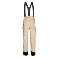 Halti Settler 3L DX Skihose Herren in beige mit schwarzen Hosenträgern, verstärkten Bündchen und atmungsaktivem Shell-Material.