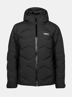 Halti Nordic Arcty II Damen Skijacke, schwarz, mit Kapuze, Frontreißverschluss, HALTI-Logo und Microtherm Arcty-Isolierung.