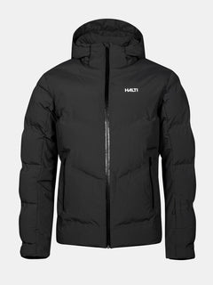 Halti Nordic Arcty II Herren Skijacke: schwarz, wasserdicht, Kapuze, Frontreißverschluss, Halti-Logo auf der Brust.