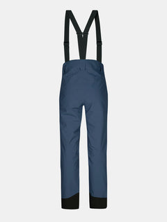 Halti Carvey II DX Skihose Damen in blau mit schwarzen Trägern und Bündchen, perfekt zum Skifahren, mit DrymaxX Technologie.