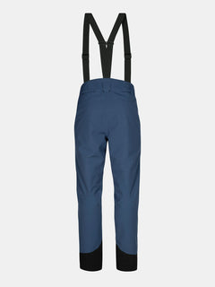 Halti Carvey II DX Herren Skihose in Blau mit DrymaxX Technologie und schwarzen, verstellbaren Trägern, Rückansicht.