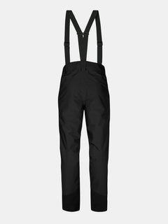 Halti Carvey II DX Skihose Herren in schwarz mit verstellbaren Hosenträgern und DrymaxX tech, Vorderansicht auf weißem Hintergrund.