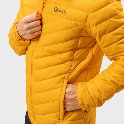 Halti Huippu Miesten Kevytuntuvatakki - Keltainen - Mens Down Jacket - Yellow - Pocket