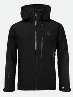 Halti Juonto DrymaxX Herren Regenjacke: wasserdicht, atmungsaktiv, Kapuze, Reißverschlusstaschen, Finnland-Flagge.