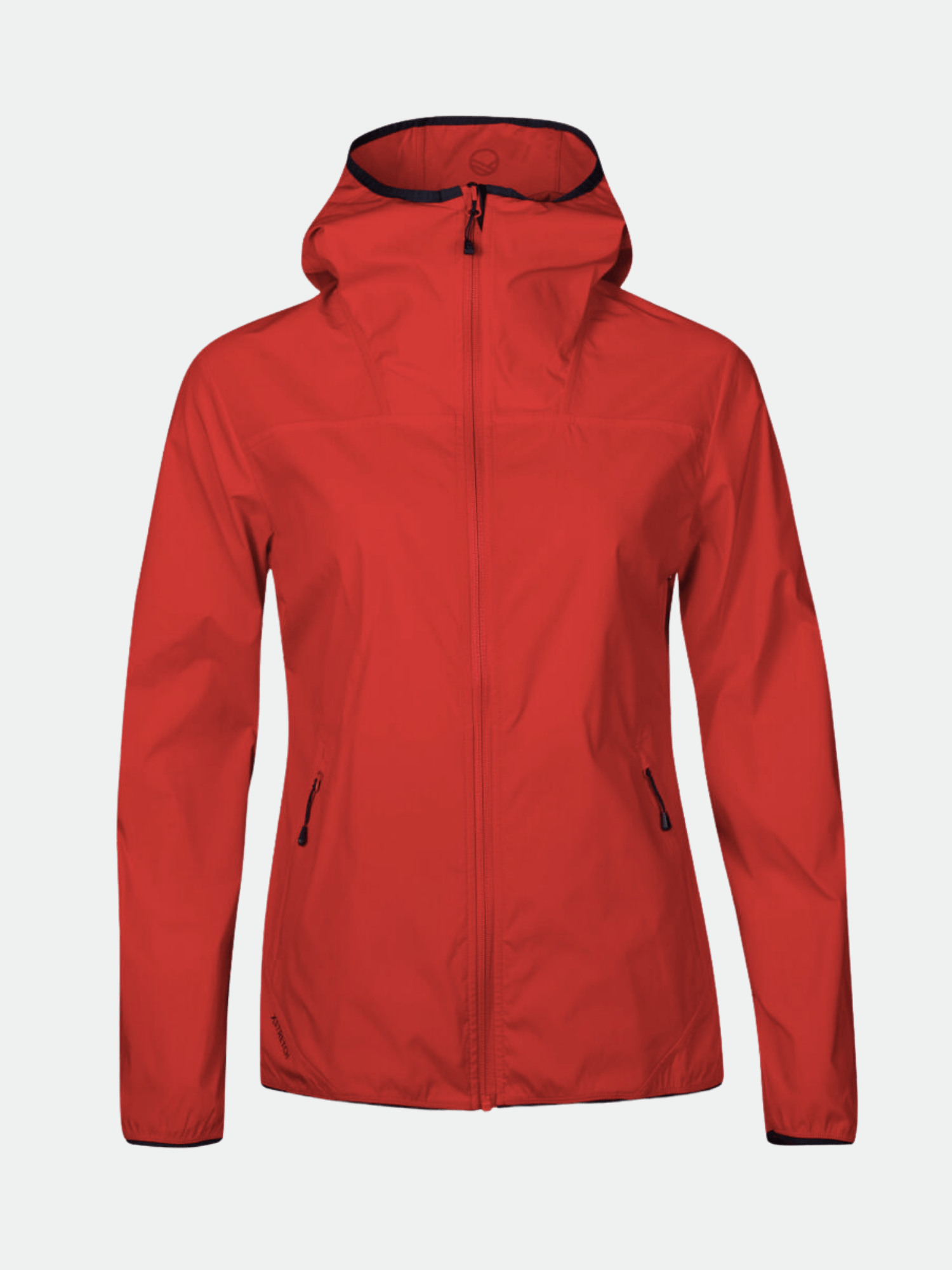 Halti Pallas Damen Lite X-stretch Jacke, leichte Sommerjacke mit Zip und Taschen auf weißem Hintergrund.