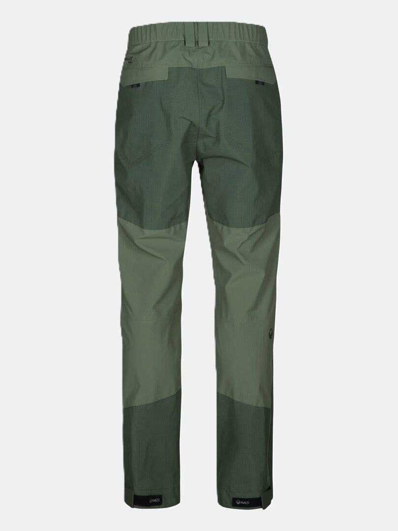 Rückansicht der Halti Hiker DrymaxX 3L Ventilated Damen-Hose mit elastischem Bund und verstärktem Gesäß, Knien und Bündchen.