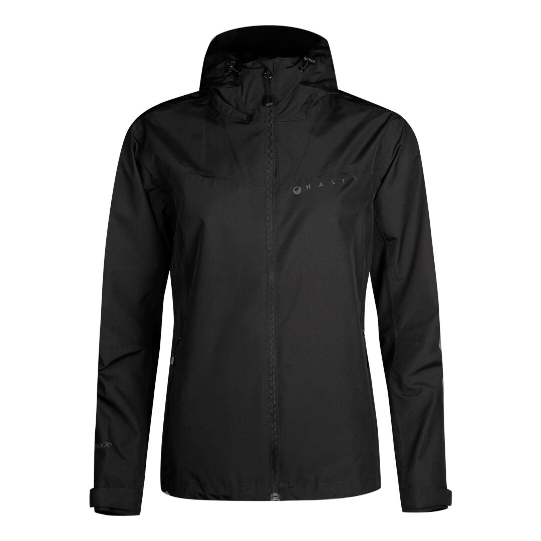 Halti forter naisten vedenpitävä takki musta / Halti Forter Women's Waterproof Jacket Black / Halti Forter damers vattentäta jacka svart / Halti Forter Damen wasserdichte Jacke schwarz