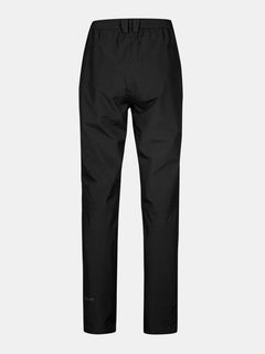 Halti Leisti II Short DX Regenhose Damen aus wasserdichtem Material mit elastischem Bund und geradem Bein, Rückansicht.