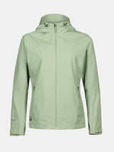 Halti Forter DX Regenjacke Damen Plus: Hellgrün, DrymaxX Tech, ideal für Outdoor-Aktivitäten.