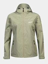 Forter DX Regenjacke für Damen in Übergröße von Halti, wetterfest, hellgrün, mit Reißverschluss und zwei Vordertaschen.