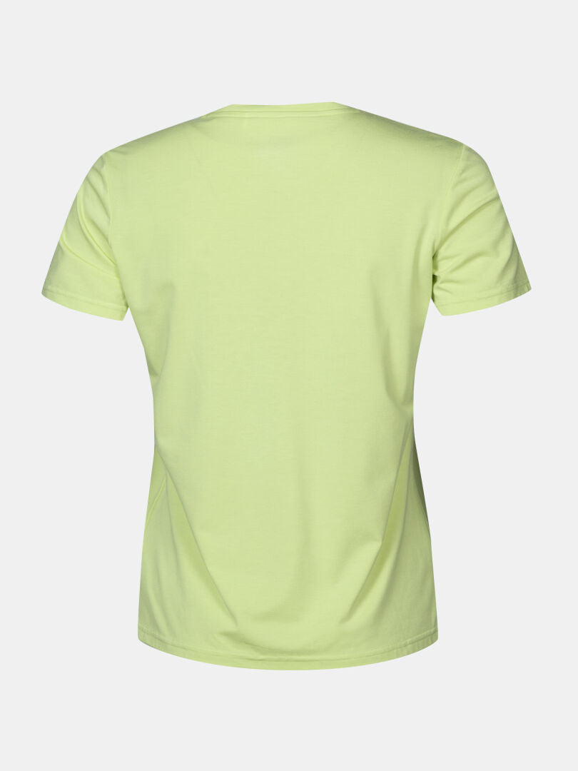 Ein schlichtes hellgrünes Halti Kalteva T-Shirt Damen aus nachhaltiger Holzfaser, von hinten auf weiß abgebildet.