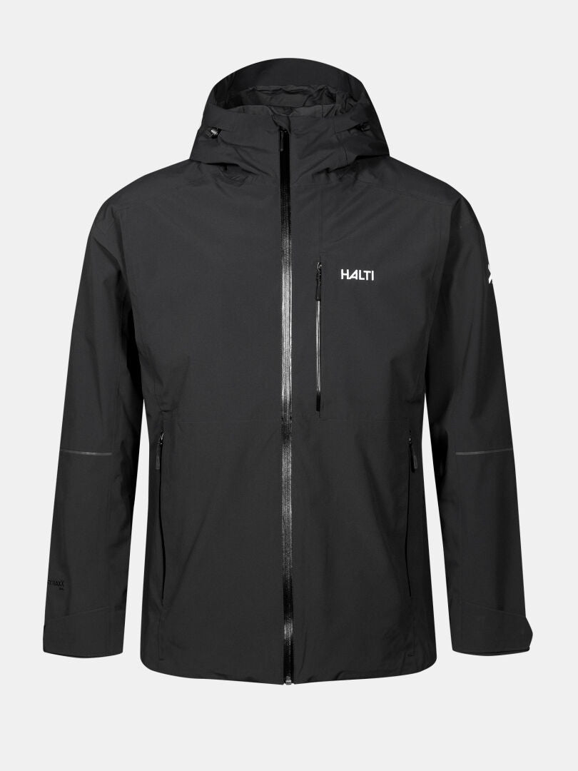 Halti Staala DX Regenjacke Herren mit Kapuze, Frontreißverschluss, 2 Taschen & Logo - ideal als wasserabweisende Jacke.