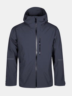 Dunkelgraue Halti Staala DX Regenjacke Herren mit Zipper, Brust- & Seitentaschen, verstellbaren Bündchen.