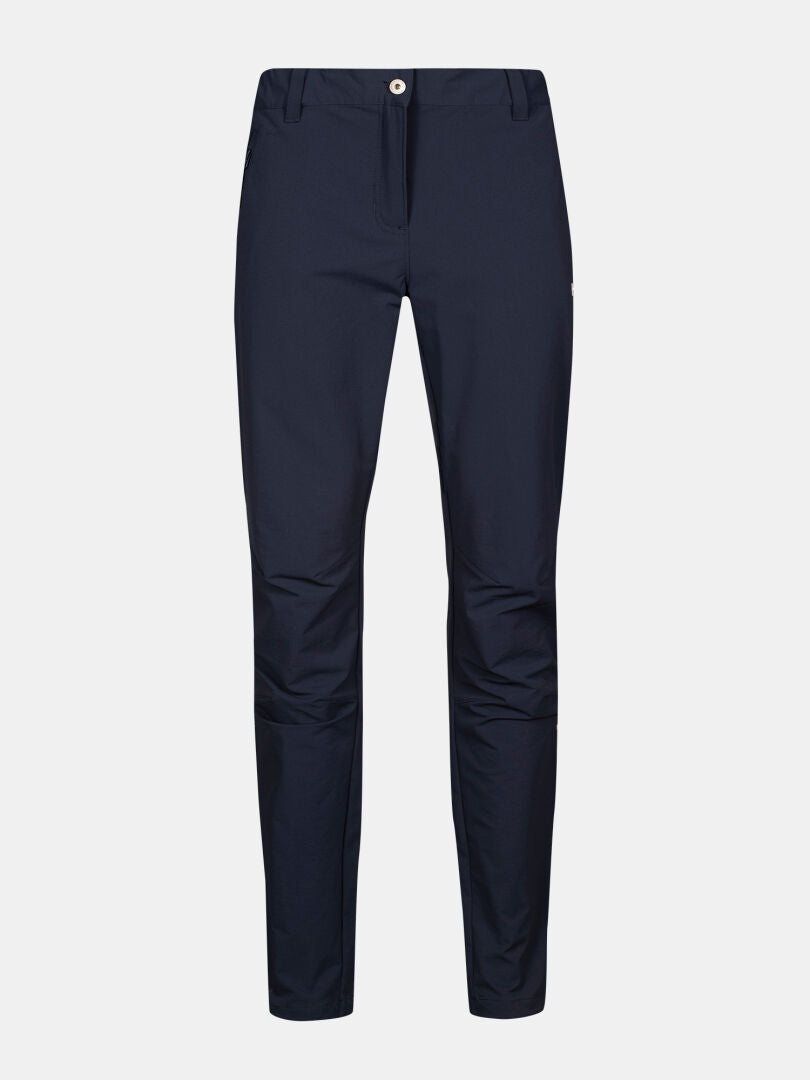 Halti Finholma X-stretch Damenhose in Marineblau, mit Stretchmaterial und geradem Schnitt - ideal für Outdoor-Aktivitäten.