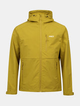 Die Halti Finholma X-Stretch Jacke Herren ist gelb mit winddichtem Stretch, Frontreißverschluss, Brusttasche und Halti Logo.