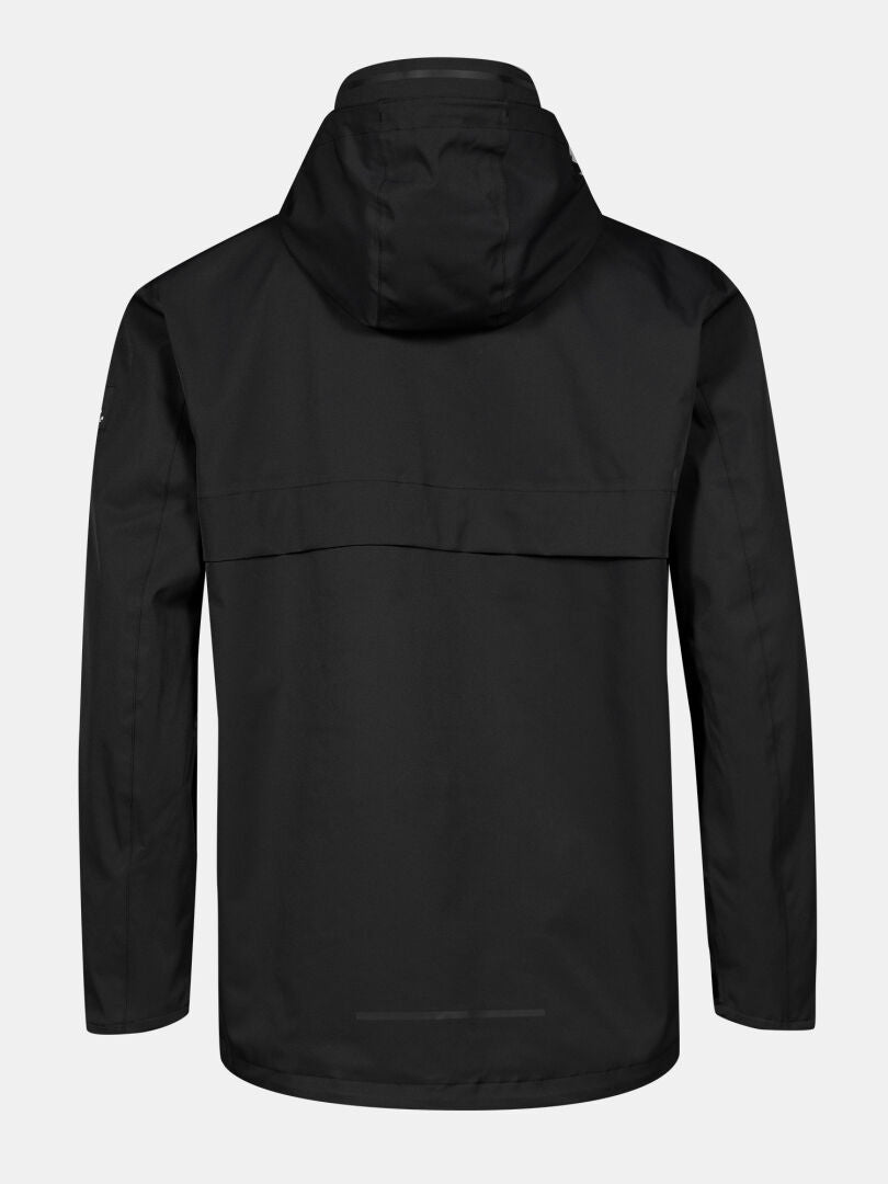 Halti Tokoi DX Jacke Herren in Schwarz, Rückansicht mit langen Ärmeln und Naht quer über dem oberen Rücken.