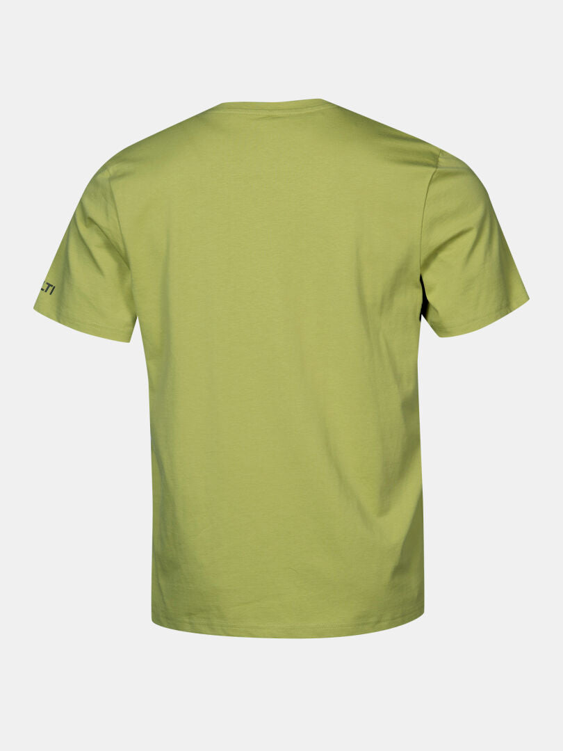 Rückenansicht des Halti Matka II T-Shirt Herren, hellgrün, kurzärmelig, auf weißem Hintergrund.