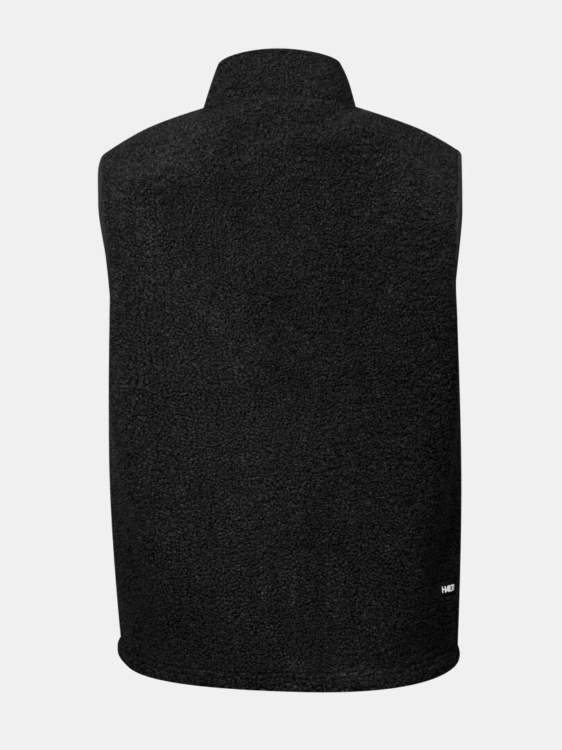 Lykky Fleece-Weste Unisex von Halti, aus recyceltem Polyester, Rückansicht auf weißem Hintergrund.