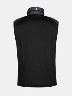 Die Halti Huippu Daunenweste Herren in schwarz, mit Pertex® Quantum Ripstop und hohem Kragen, perfekt für Outdoor-Aktivitäten.