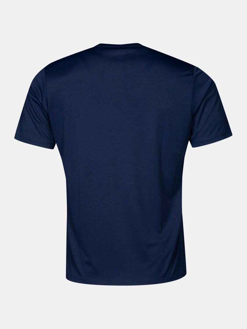 Rückansicht eines marineblauen Halti Funktions-T-Shirts für Herren.
