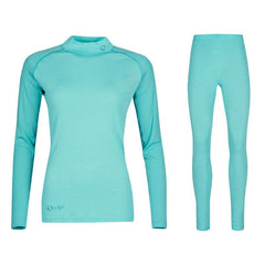 Halti Neva Merino Unterwäsche Set Damen-ideal als warme Basisschicht für Outdoor-Aktivitäten in Aqua Blue.