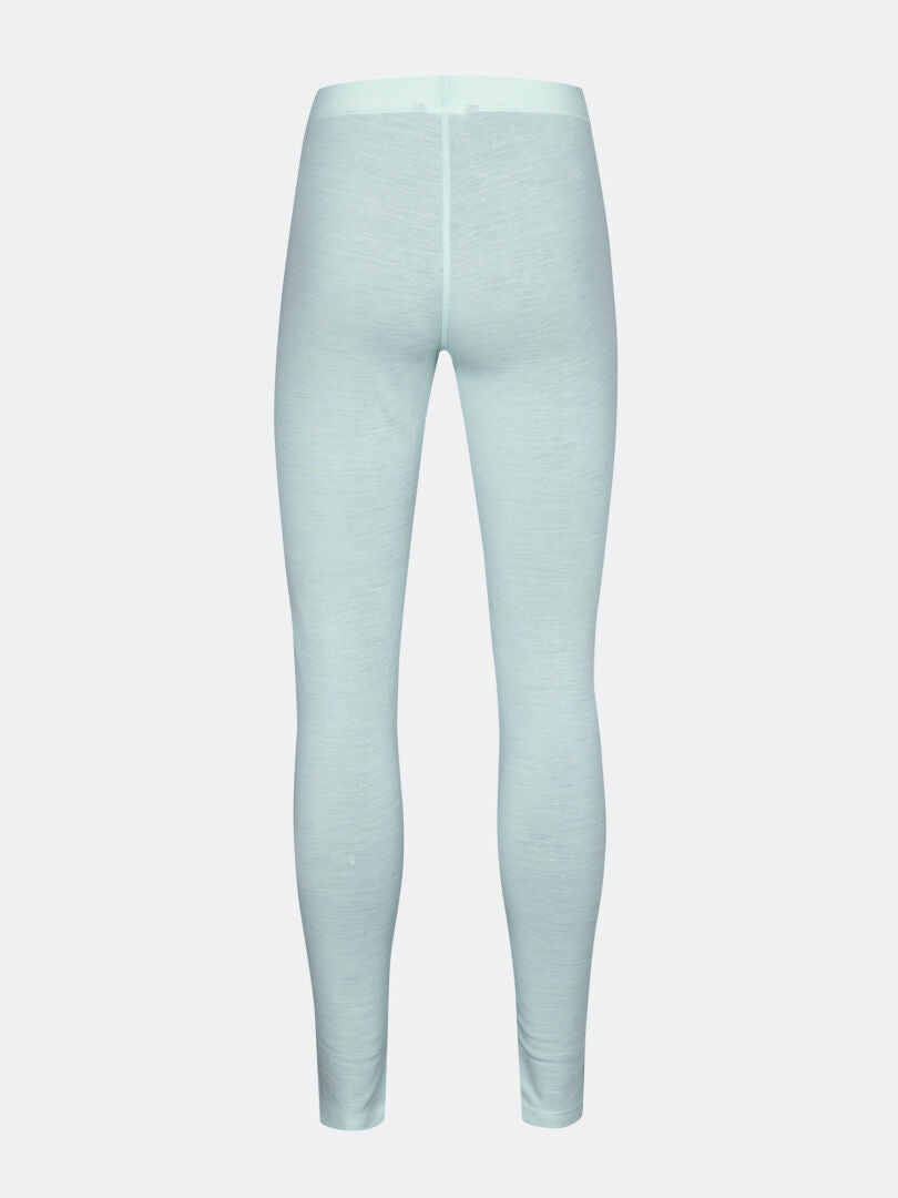 Rückansicht der hellblauen Halti Neva Merino-Unterwäsche-Set für Damen – Thermounterwäsche-Leggings.